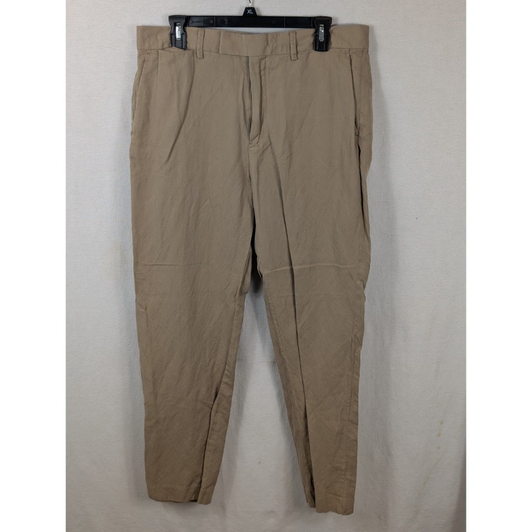Polo Ralph Lauren Classic Fit Linen Blend Pants Tan/Khaki Men's Size 32x30