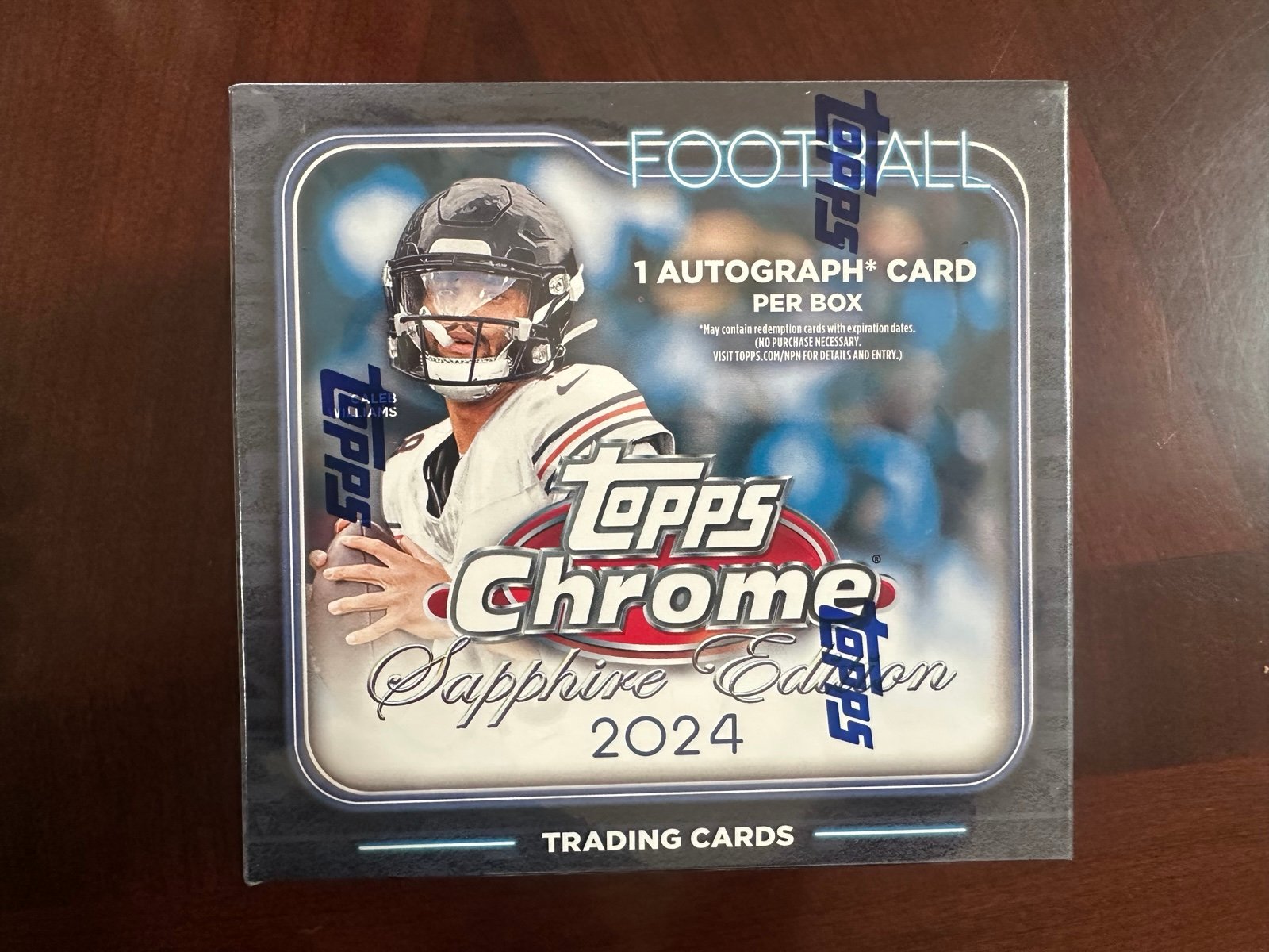 2024 Topps Chrome Football Sapphire Factory Sealed Hobby Box