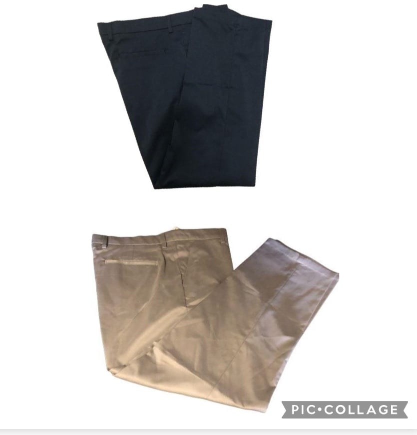 Lot of 2 Amazon Essentials Men’s 38/32 Standard Classic Fit Stretch Golf Pants