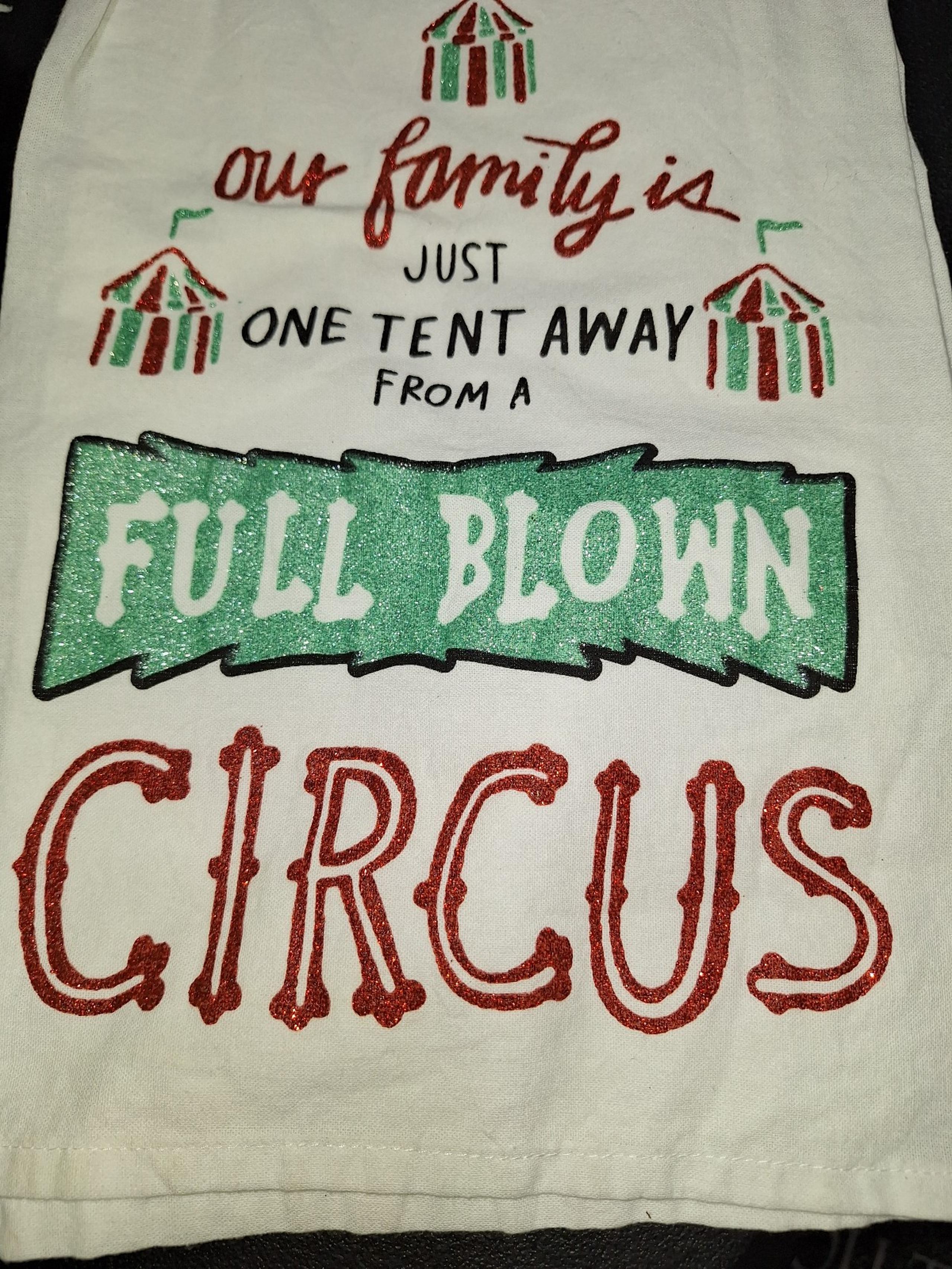 Family full blown Circus new towel