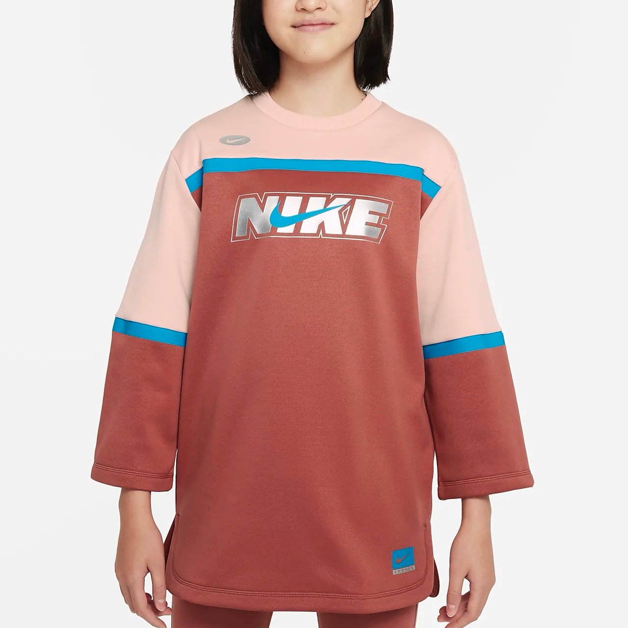 Nike Therma-FIT Icon Clash Big Kids' (Girls') Top Canyon Rust Medium M