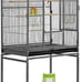 Bird Cage 54-inch Wrought Iron Standing Large Parrot Parakeet with Stand