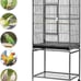 Bird Cage 54-inch Wrought Iron Standing Large Parrot Parakeet with Stand