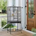 Bird Cage 54-inch Wrought Iron Standing Large Parrot Parakeet with Stand