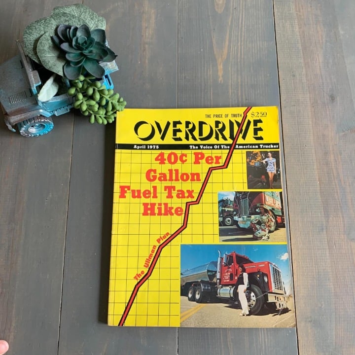 1975 April Overdrive Vintage Trucker Magazine Semi Truck Big Rig Collectible