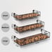 Moon Phase Floating Shelves Brown Black, Set of 3