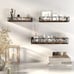 Moon Phase Floating Shelves Brown Black, Set of 3