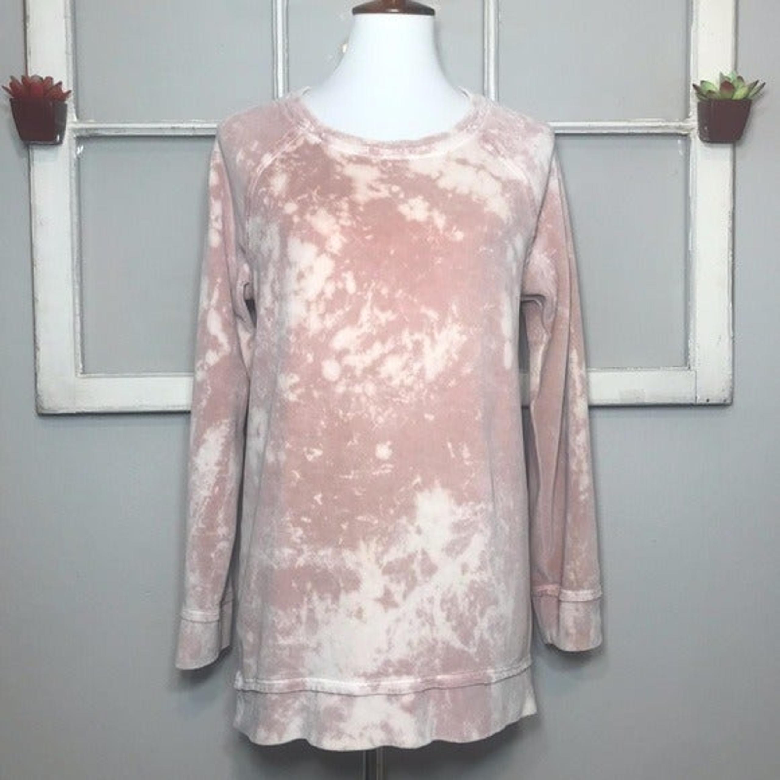 BP BRASS PLUM Velour Tie Dye Top Med