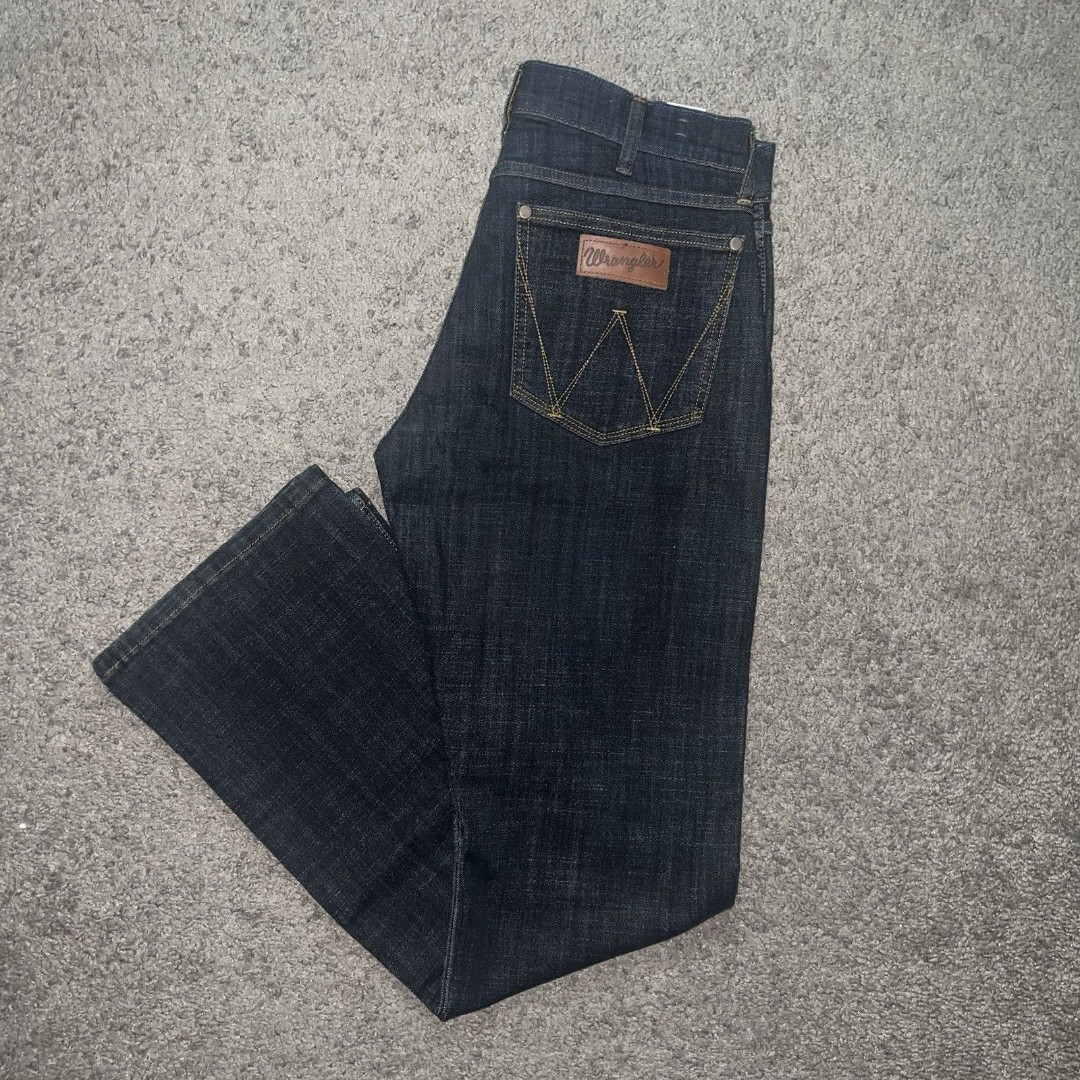 Wrangler Men's Retro Dark Blue Slim Fit Bootcut Jeans 30x32 77MWZDX
