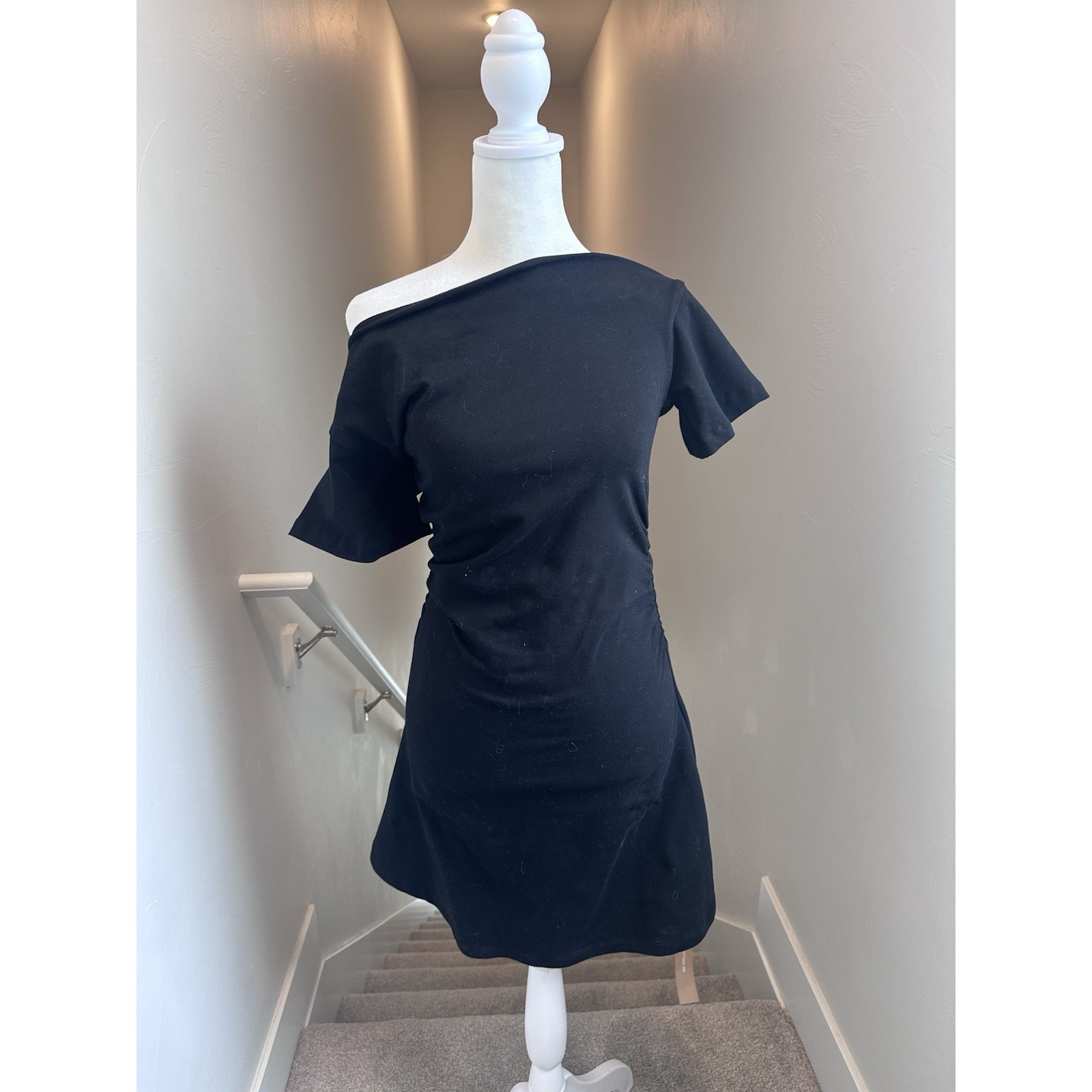 Reformation Aster Knit Mini Black Dress Size XS NEW