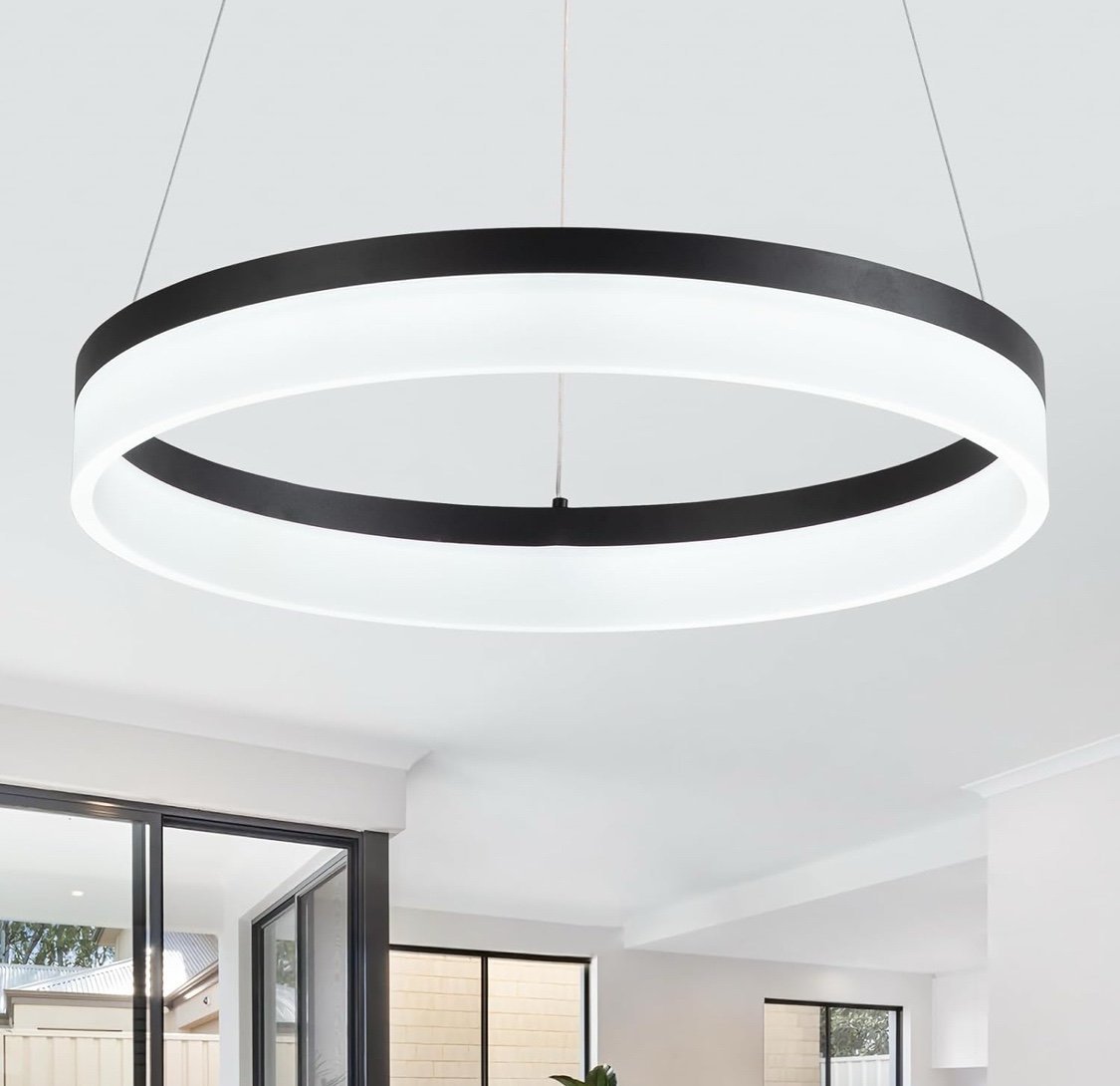 Black Modern LED Pendant Chandelier Light