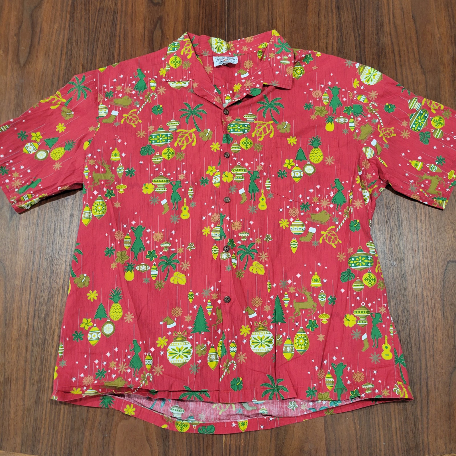 Pacific Legend Hawaiian Shirt Red Christmas