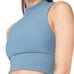 Kyodan Women’s Ribbed Sports Bra High Neck Padded Full Coverage Crop Tank Top