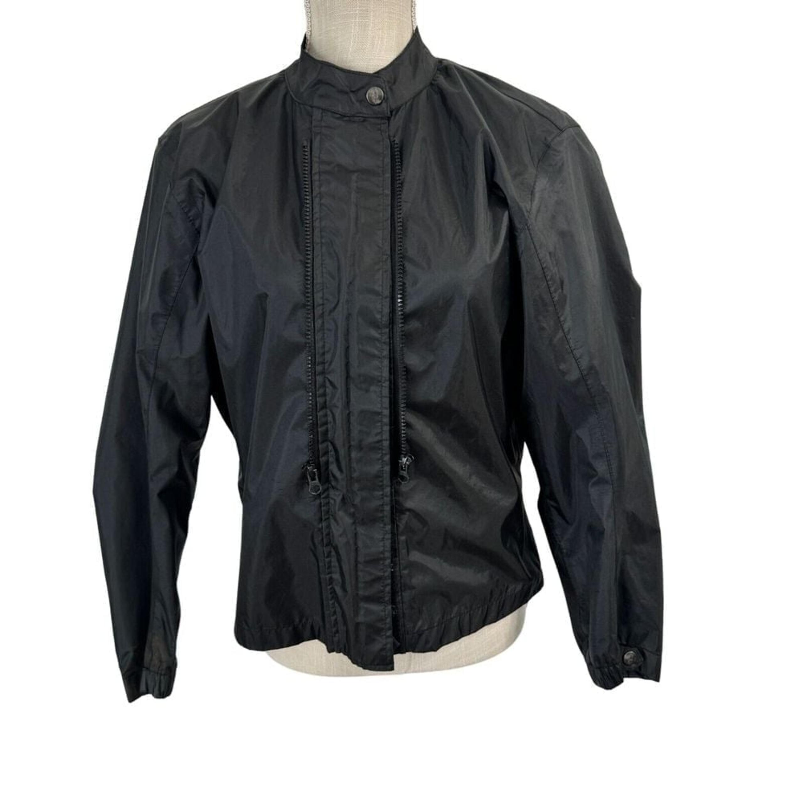 Joe Rocket Motorcycle Windbreaker Jacket Womens Sz S Black Full Zip Outdoor Moto