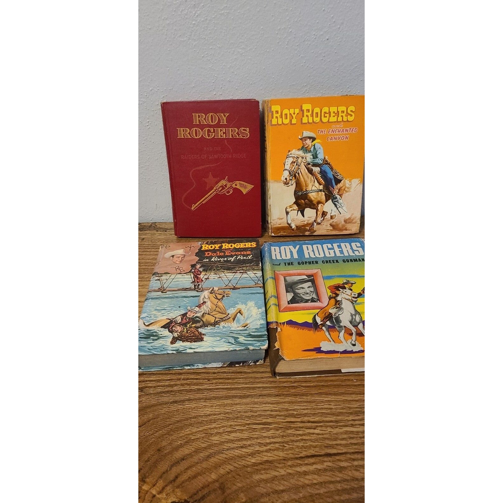 4 vintage roy rogers books hardcover