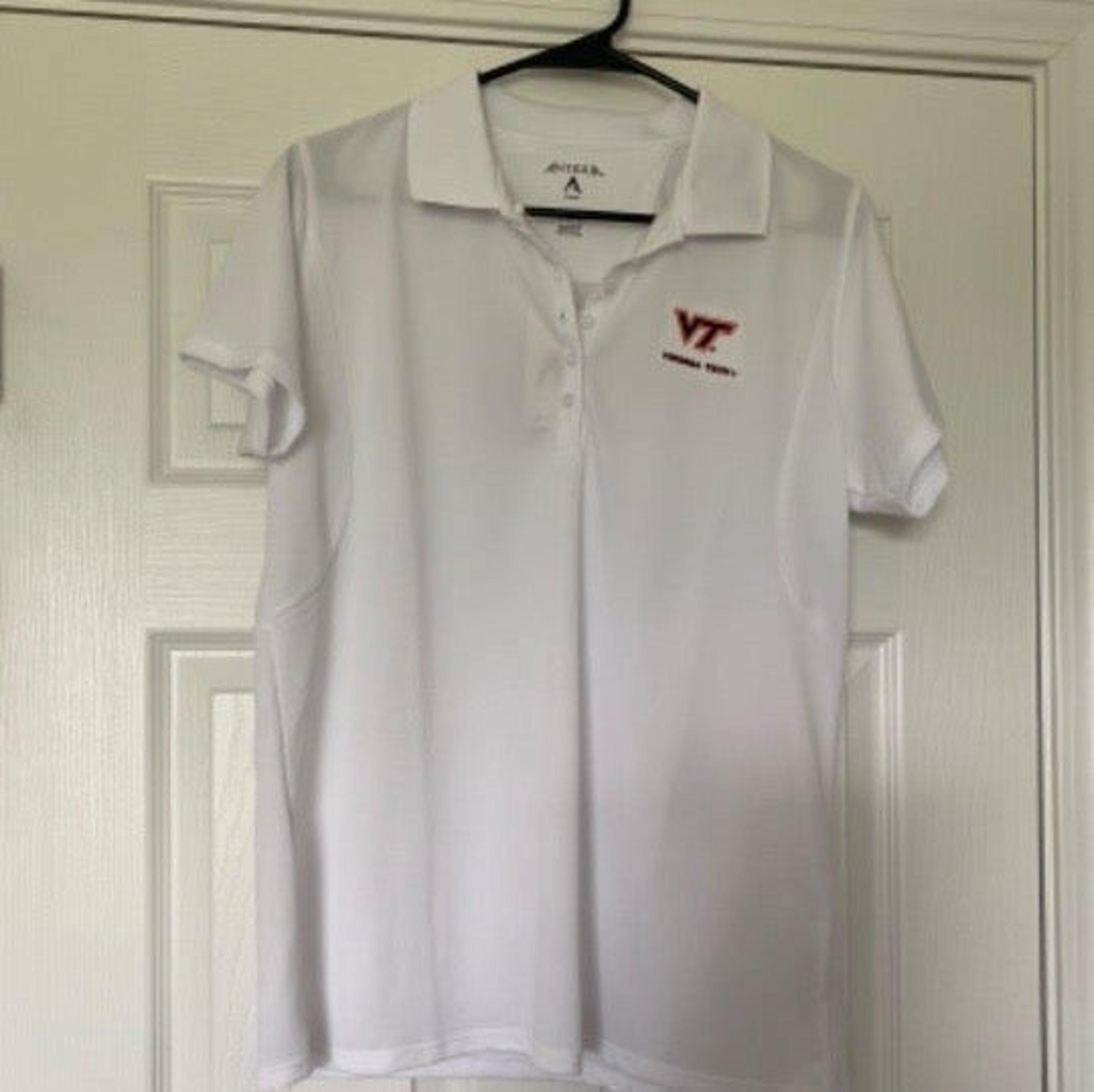 Virginia Tech Women’s White Polo Shirt NWT