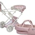 Buggy-Style Baby Doll Stroller with Retractable Canopy, Storage Underneath,