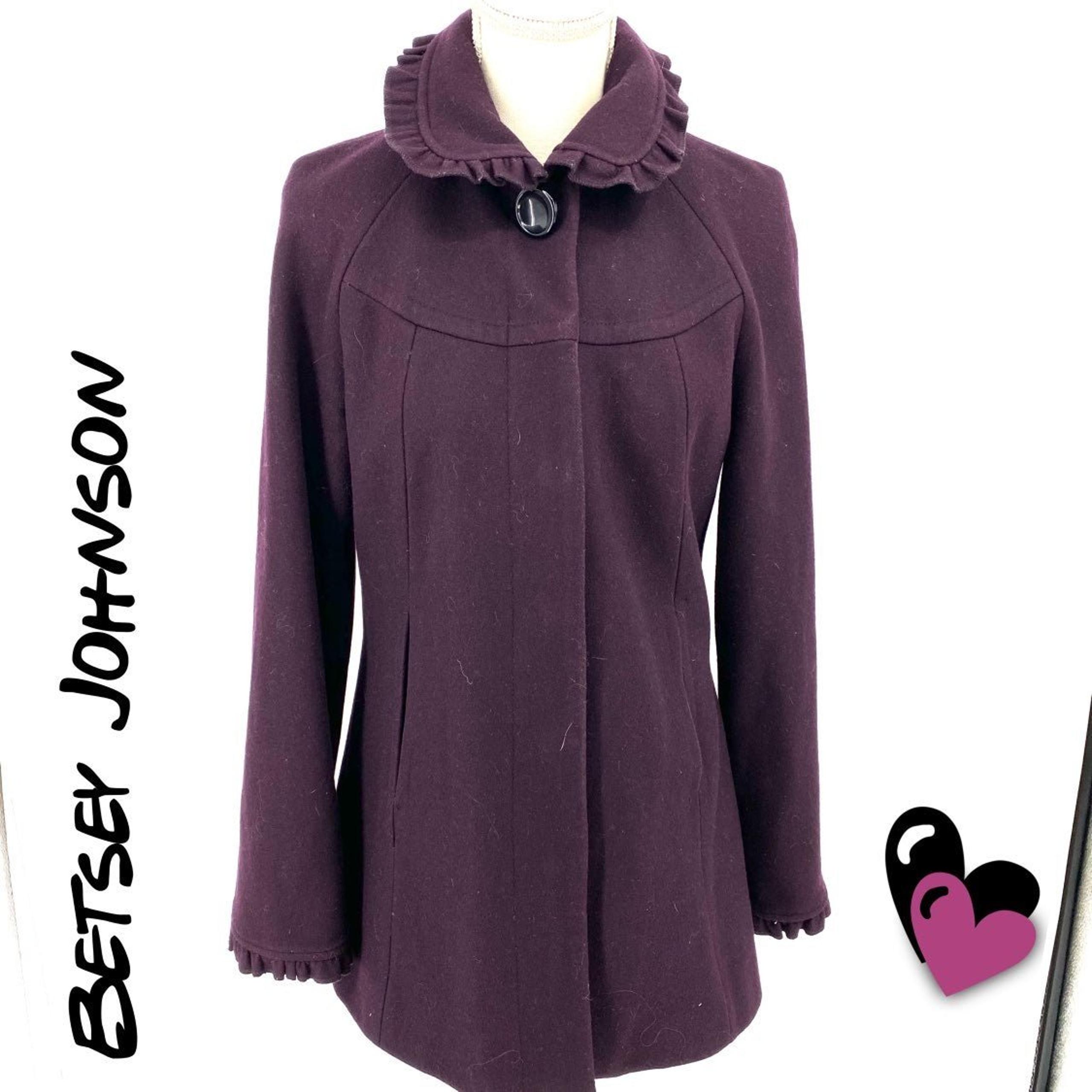 Betsey Johnson plum peacoat Size 4