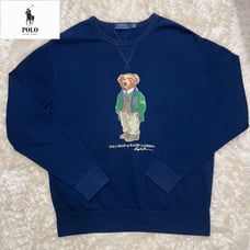 【Popular Design】 Polo Ralph Lauren Sweatshirt Polo Bear L Size Navy