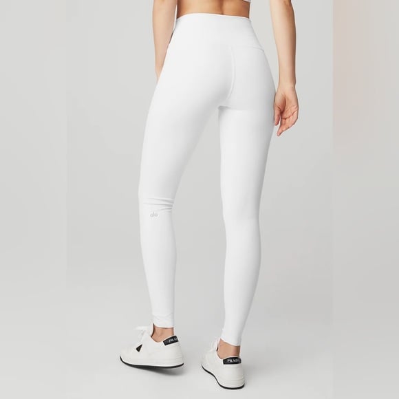 Alo Yoga White High-Waist Airbrush Legging Medium Compression Sculpting XS