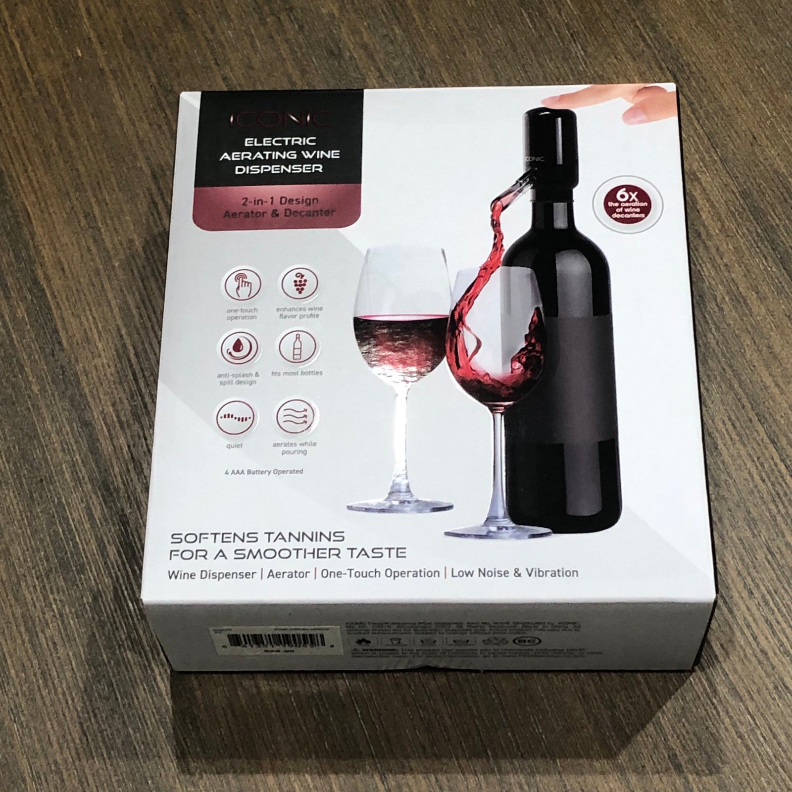 New Tzumi Iconic Electric Aerating Wine Dispenser