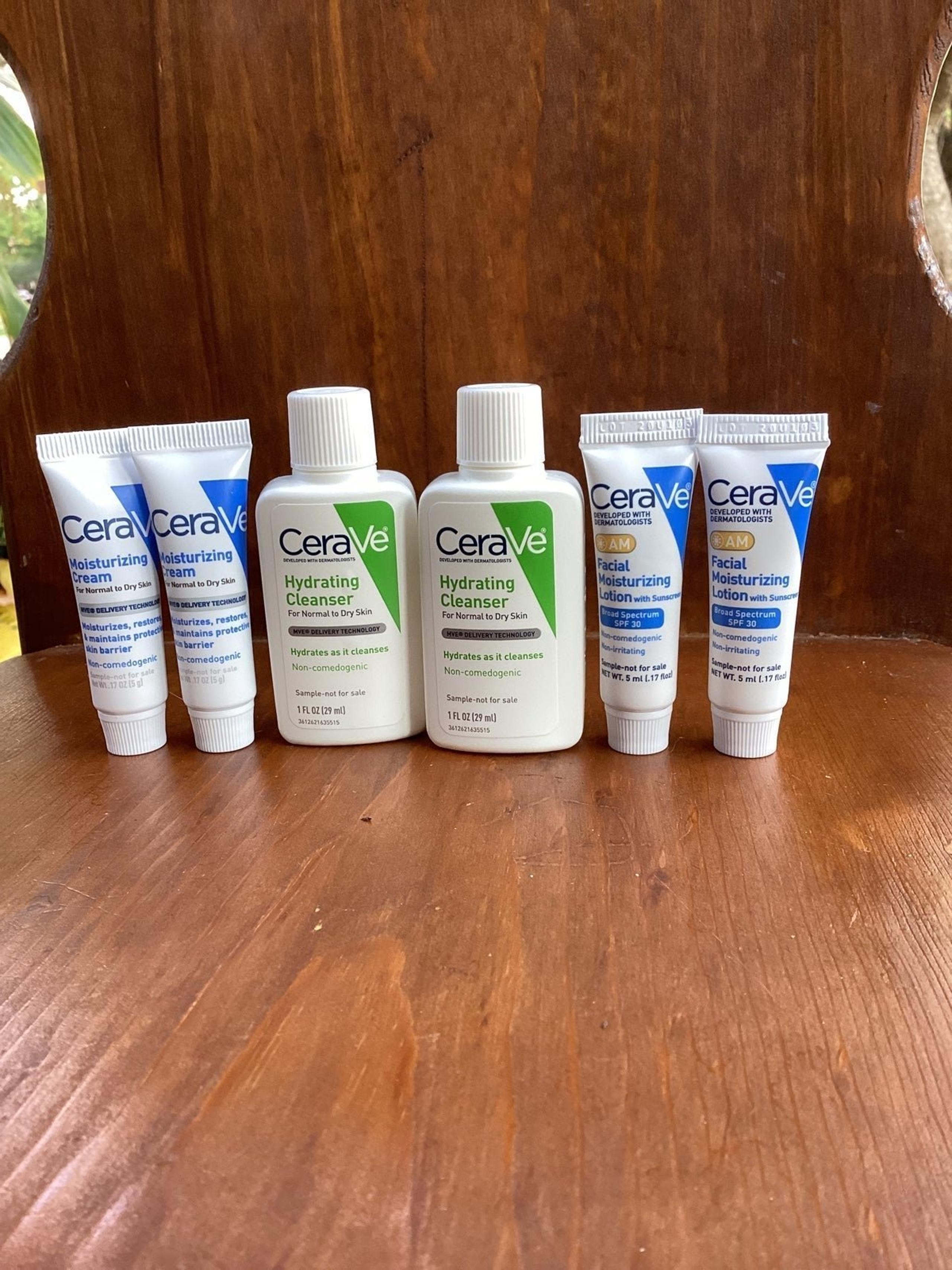 CeraVe travel size face skin care