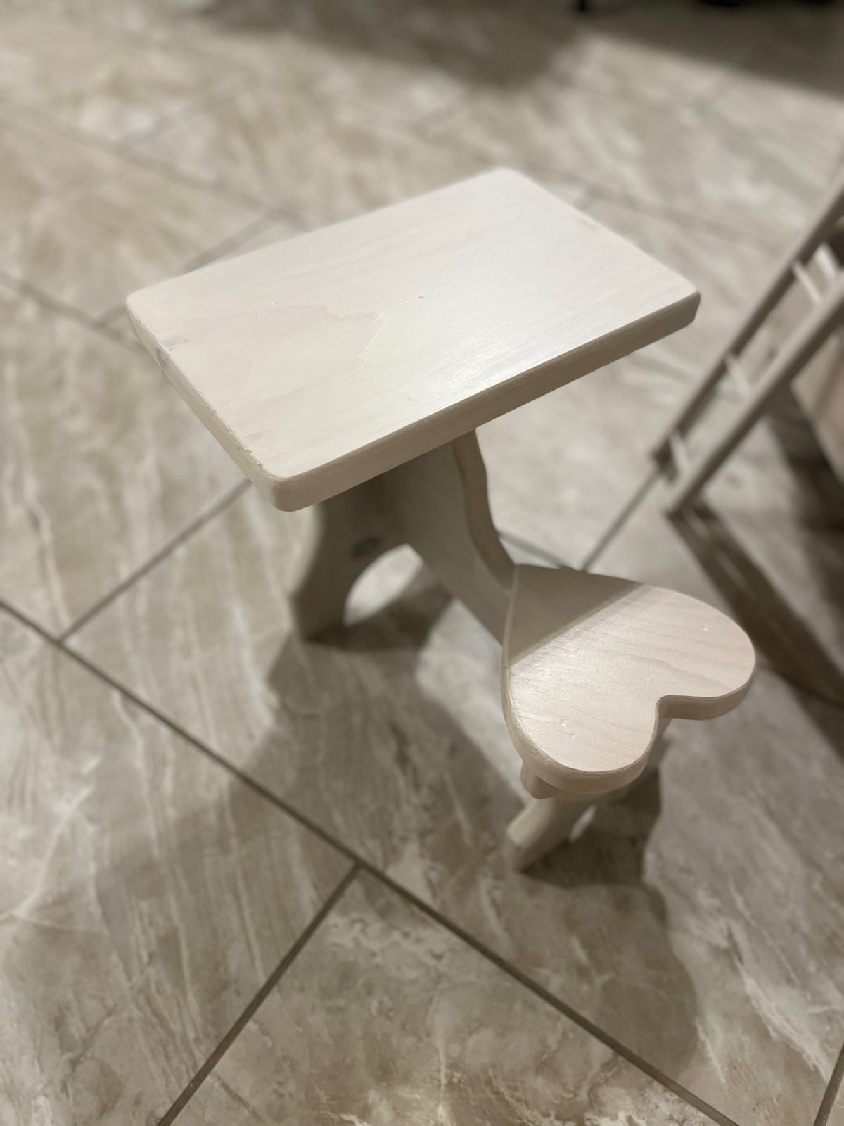 Vintage solid wooden doll desk