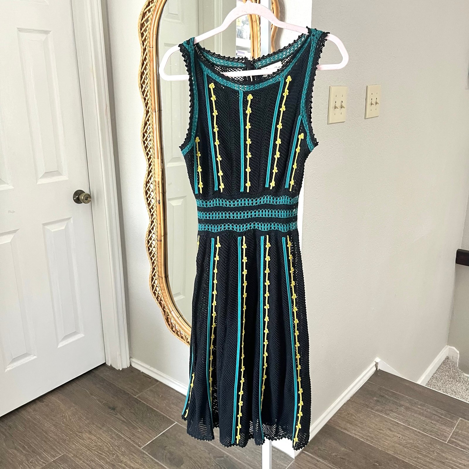 Anthropologie LAUREATE LANE Fields Dress Sweater Crochet