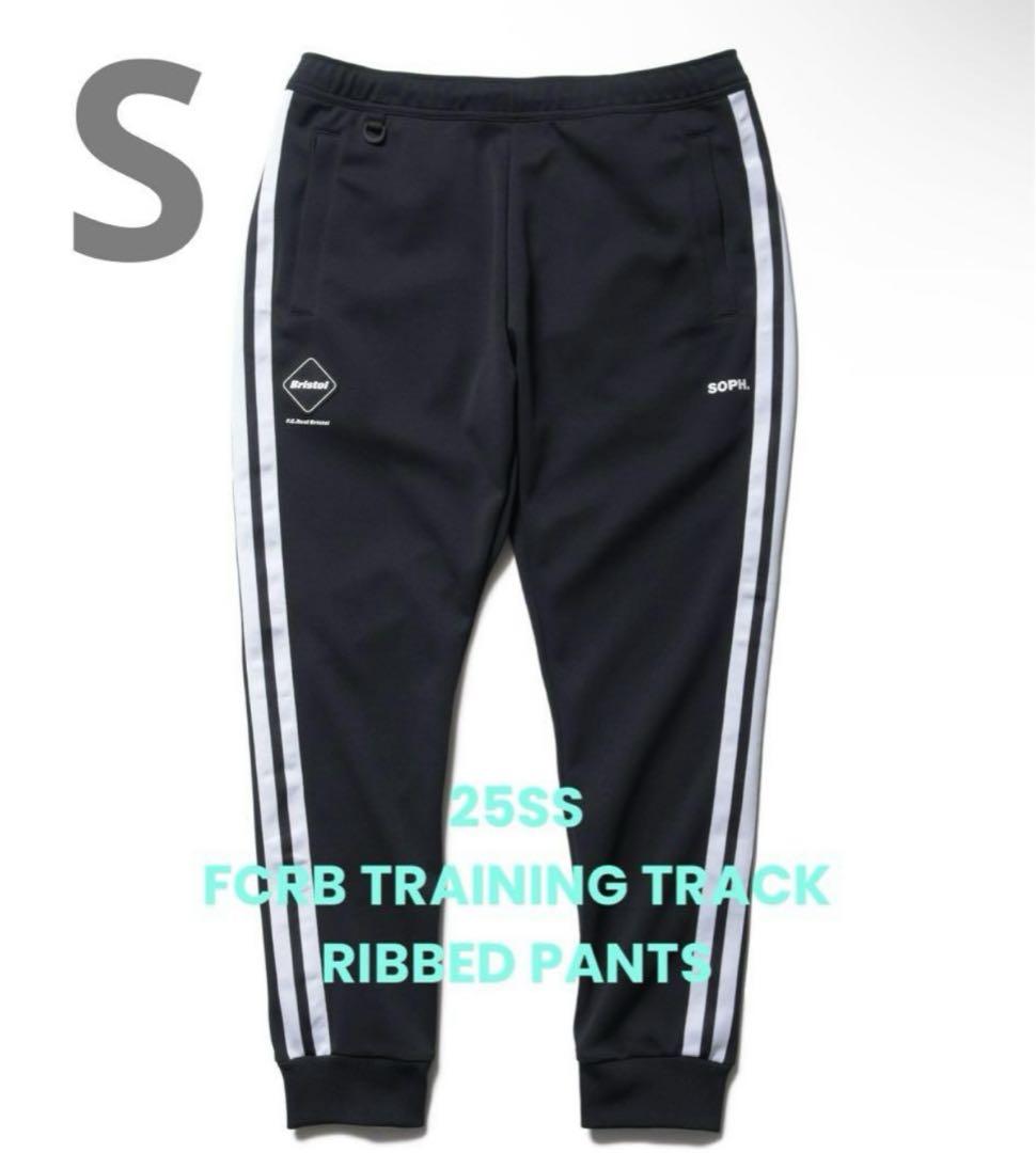 25SS FCRB TRAINING TRACK RIBBED PANTS Black, Size S