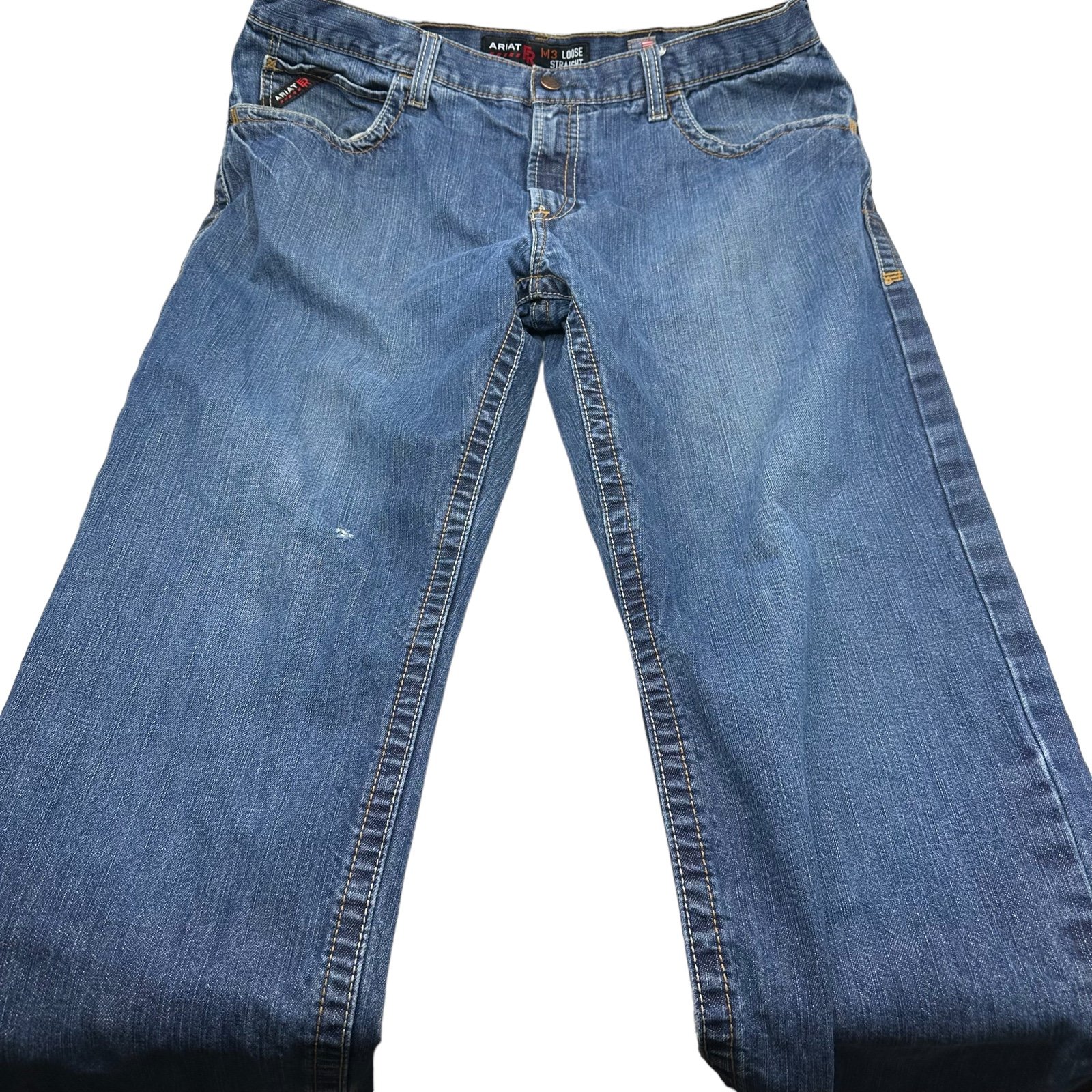 Ariat FR M3 Loose Jeans 38x36 Mens Straight Flame Resistant USA Pants Laborer