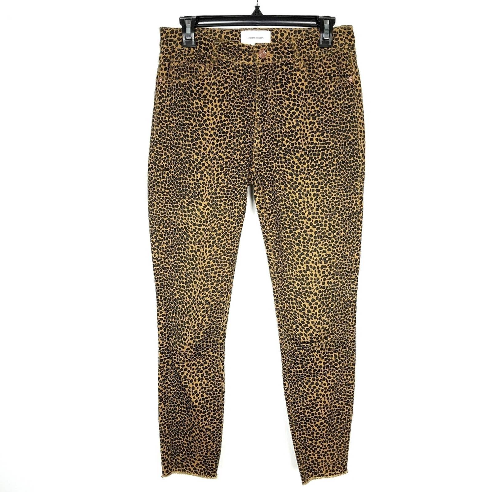 Current/Elliott The Stiletto Raw Edge Cropped Slim Straight Leg Jeans