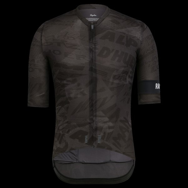 Rapha Pro Team Cycling Flyweight Black SS Grafitti Print Large New W/O Tags RARE