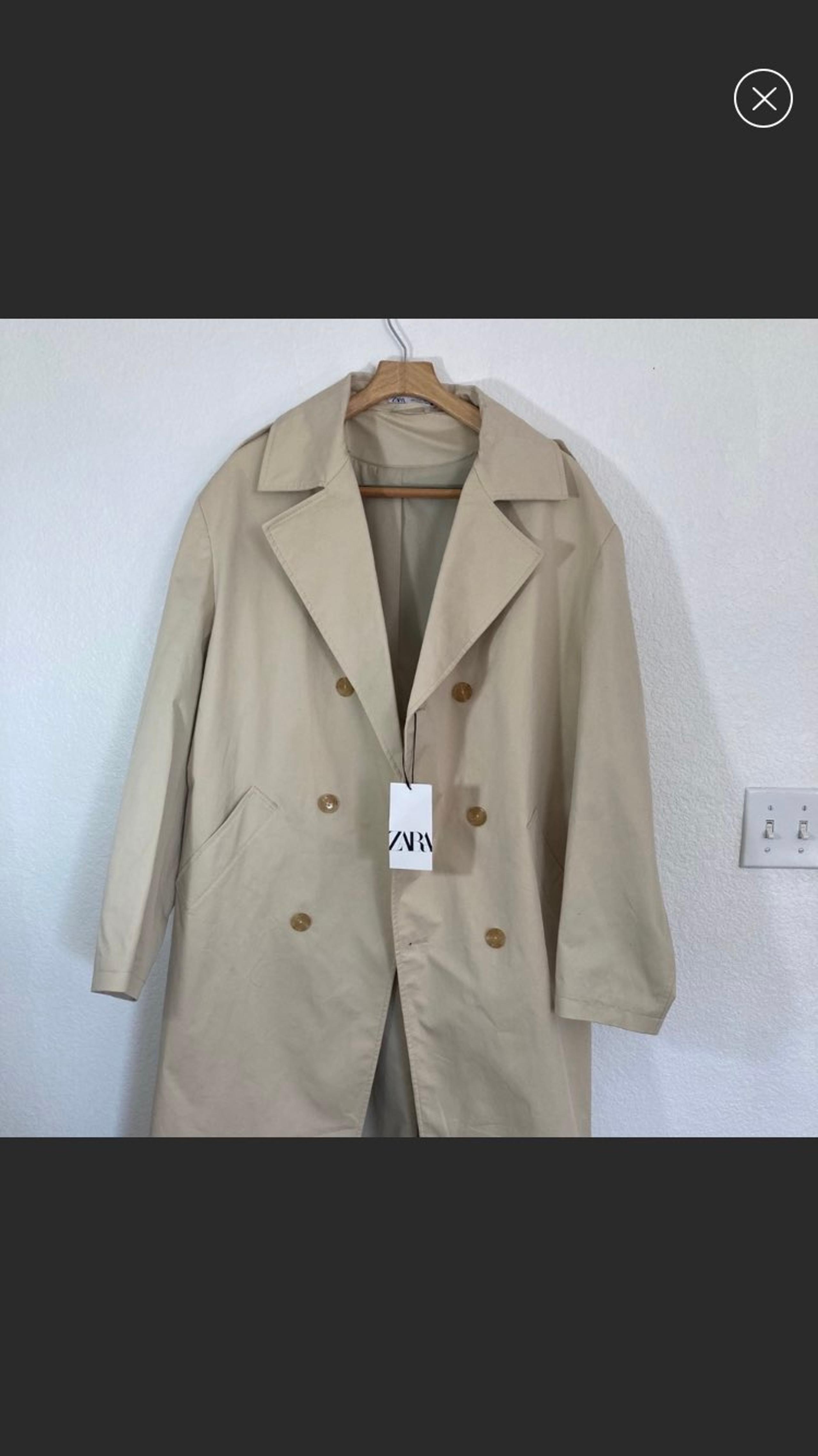Trench Coat Zara Men's Large NEW W/TAGS