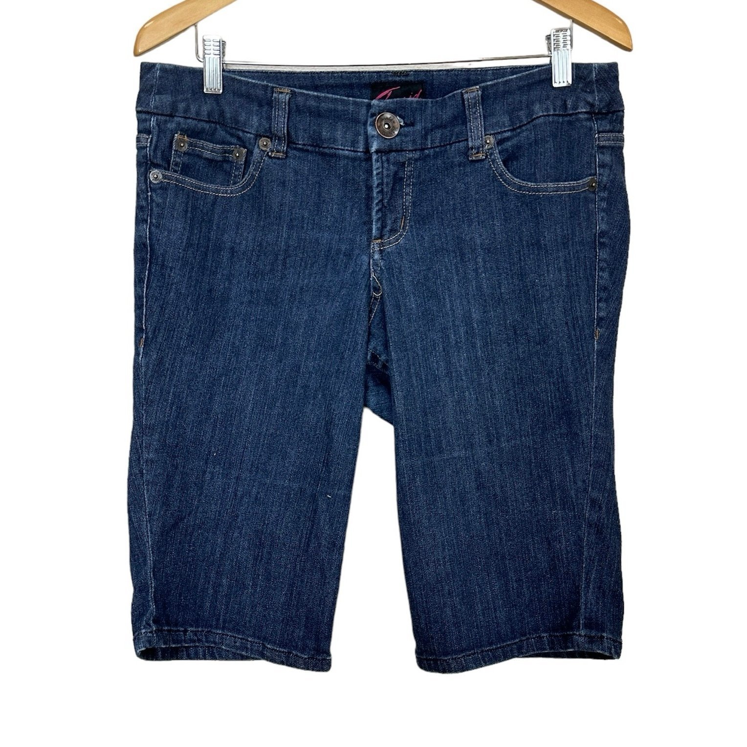 Torrid Bermuda Dark Wash Mid Rise Denim Jean Shorts Women’s Plus Sz 12