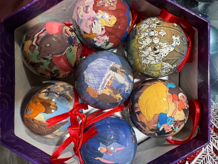 Rare enchanted christmas Disney ornaments
