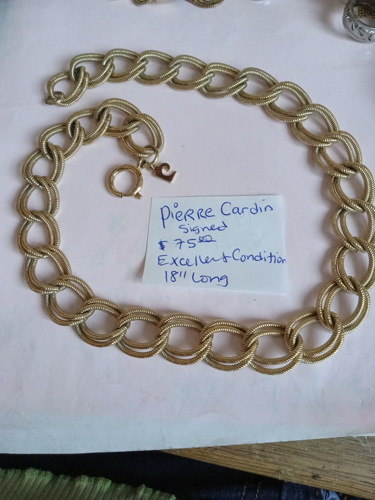 Vintage Pierre Cardin oval links Necklace