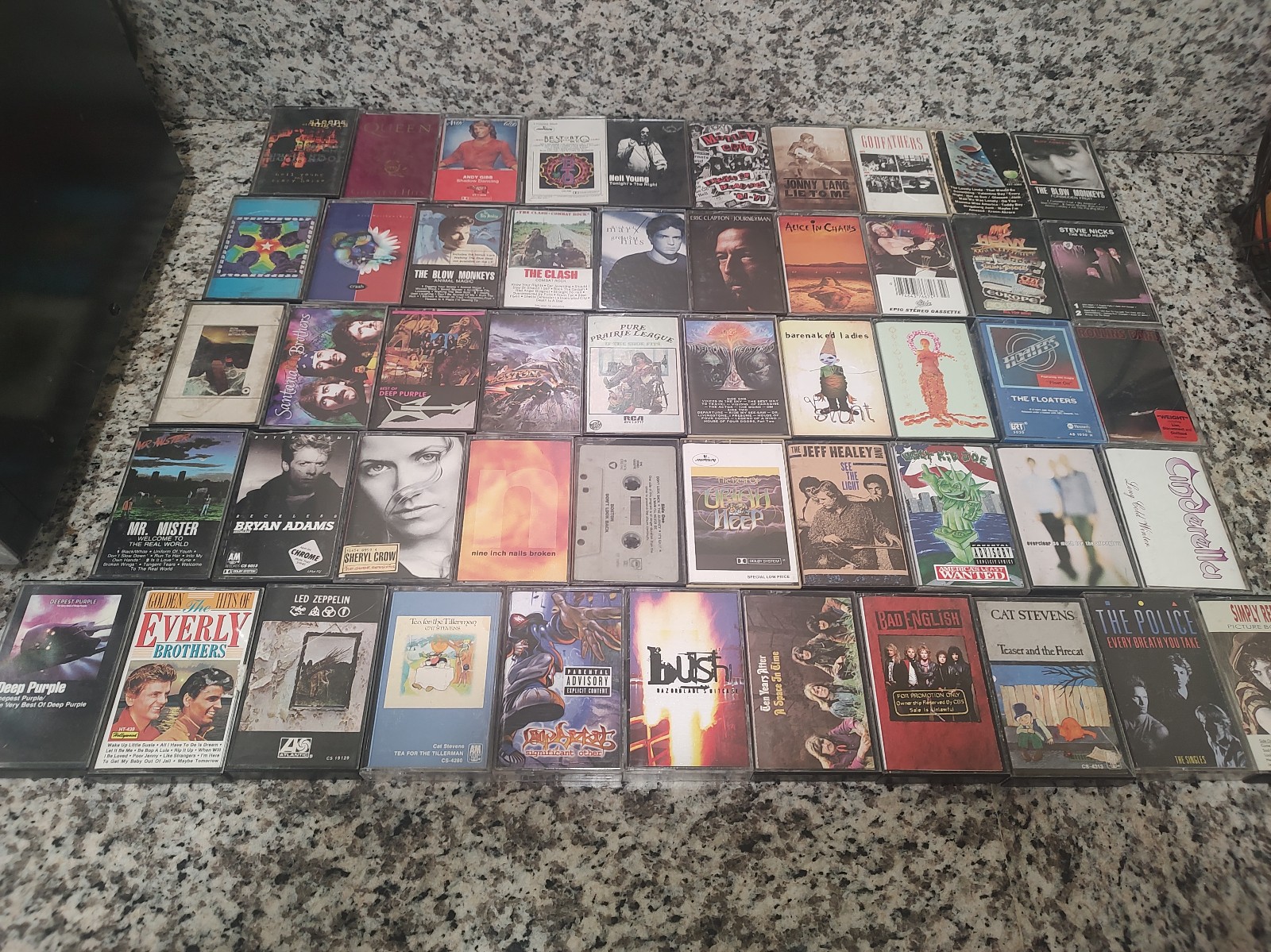 Lot of 51 Vintage Mixed Rock Metal Alternative Cassettes - Working