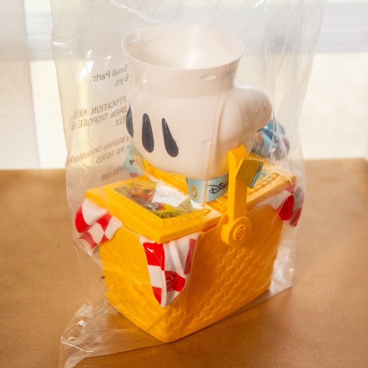 Disney Parks Mickey & Minnie's Runaway Railway Picnic Basket Popcorn Bucket 2023