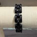 Vintage Mid Century Modern Rivo Swiss Made Black Link Flexible Bracelet