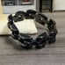 Vintage Mid Century Modern Rivo Swiss Made Black Link Flexible Bracelet