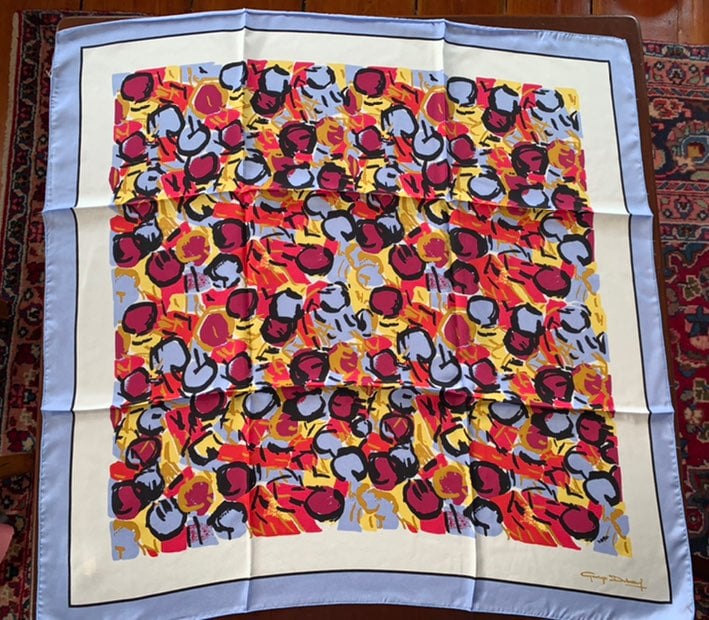 Vintage ANDRE CLAUDE CANOVA SILK SCARF