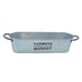 1pc Iron Oval Retro Flower Pot, Planting Pot With Drainage Hole
