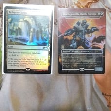 MTG Reliquary Tower and Mechagodzilla