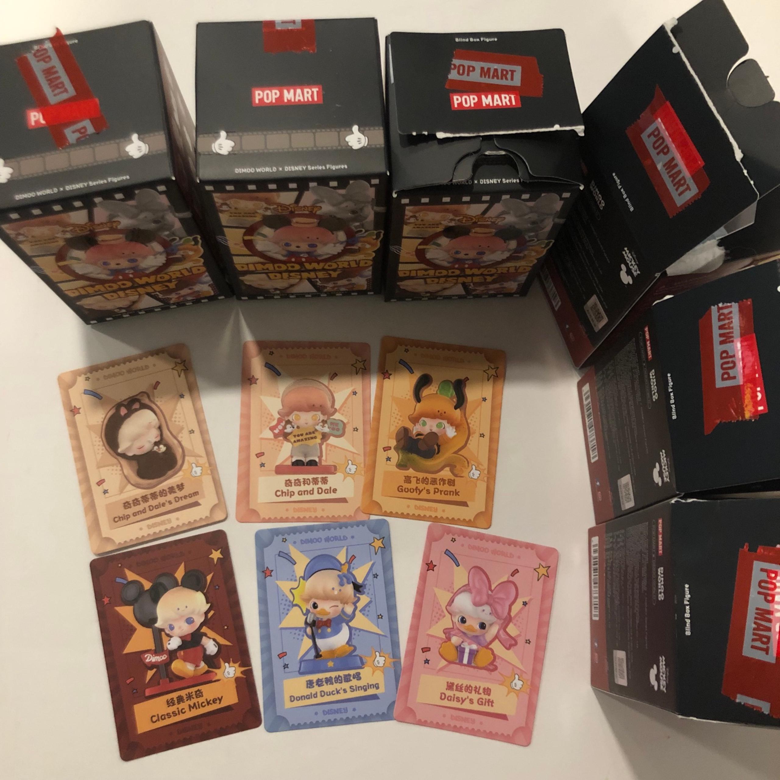 Disney Blind Box Dimoo Figurine Mickey Mouse Chip and Dale Donald Duck Pop Mart