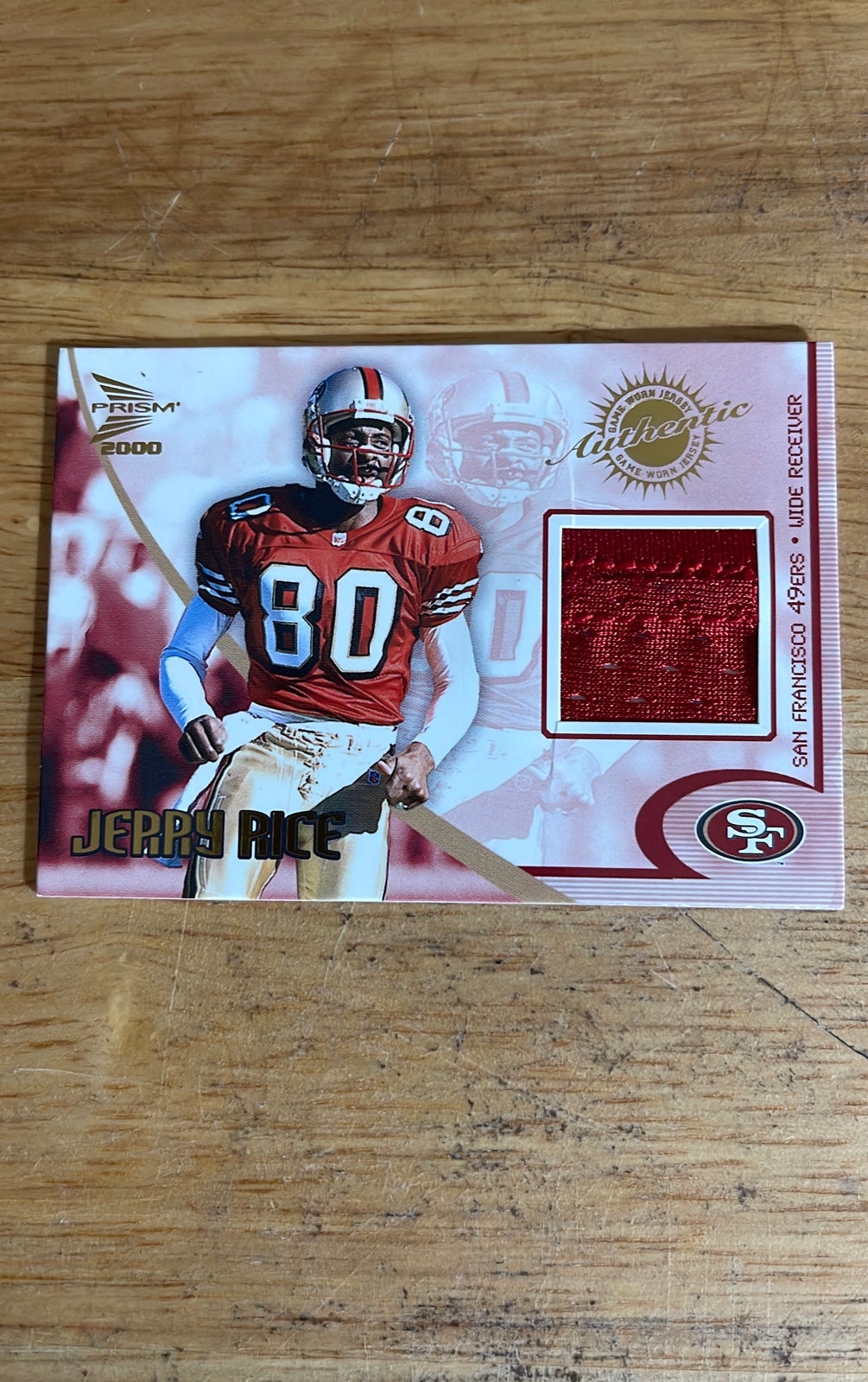 2000 Pacific JERRY RICE Authentic Jersey HOF