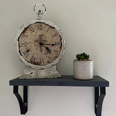 Large 12 Inch Decorative Battery Operated Table Top Clock with Roman Numerals