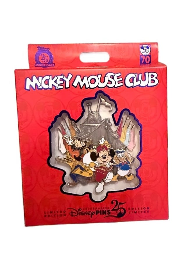Disney Parks Mickey Mouse Club 70th Anniversary Mickey Mouse Band Mini Jumbo Pin