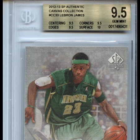2012-13 SP Authentic #CC-33 LeBron James Canvas Collection BGS 9.5