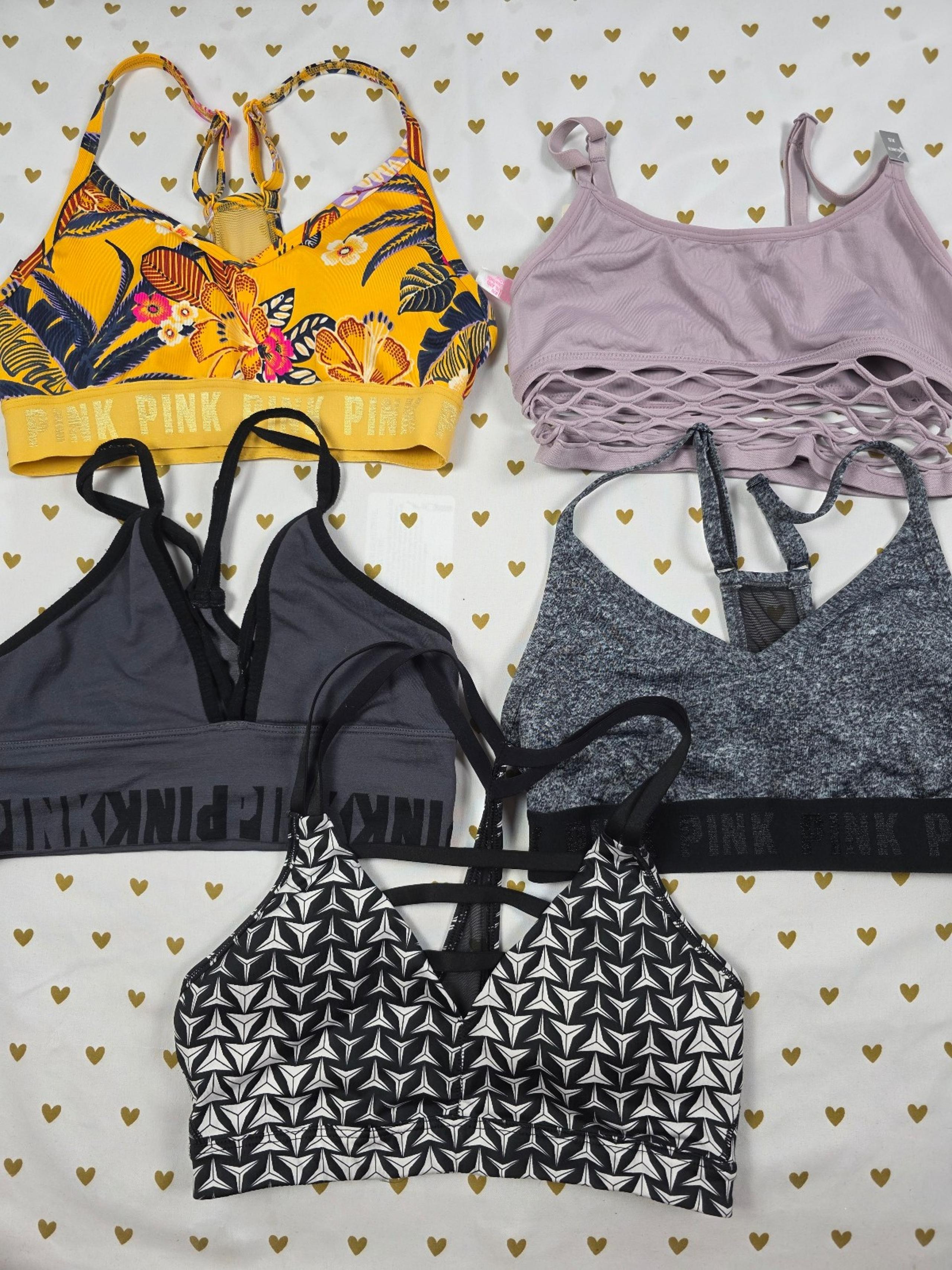 Victorias secret pink lot of 5 xs sports Bras tank tops active