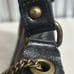 PRATESI FIRENZE MADE IN ITALY LEATHER QUILTED CHAIN STRAP BLACK HANDBAG PURSE
